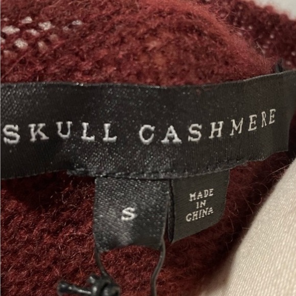 Skull Cashmere burgundy sweater - size small - Picture 3 of 4